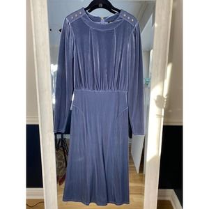 Juicy Couture Black Label gray velour midi dress size 4
